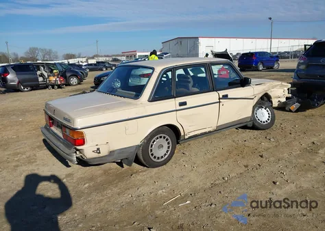 1987 Volvo 244 Dl/Gl z USA, uszkodzony, nr VIN YV1AX8840H1232586